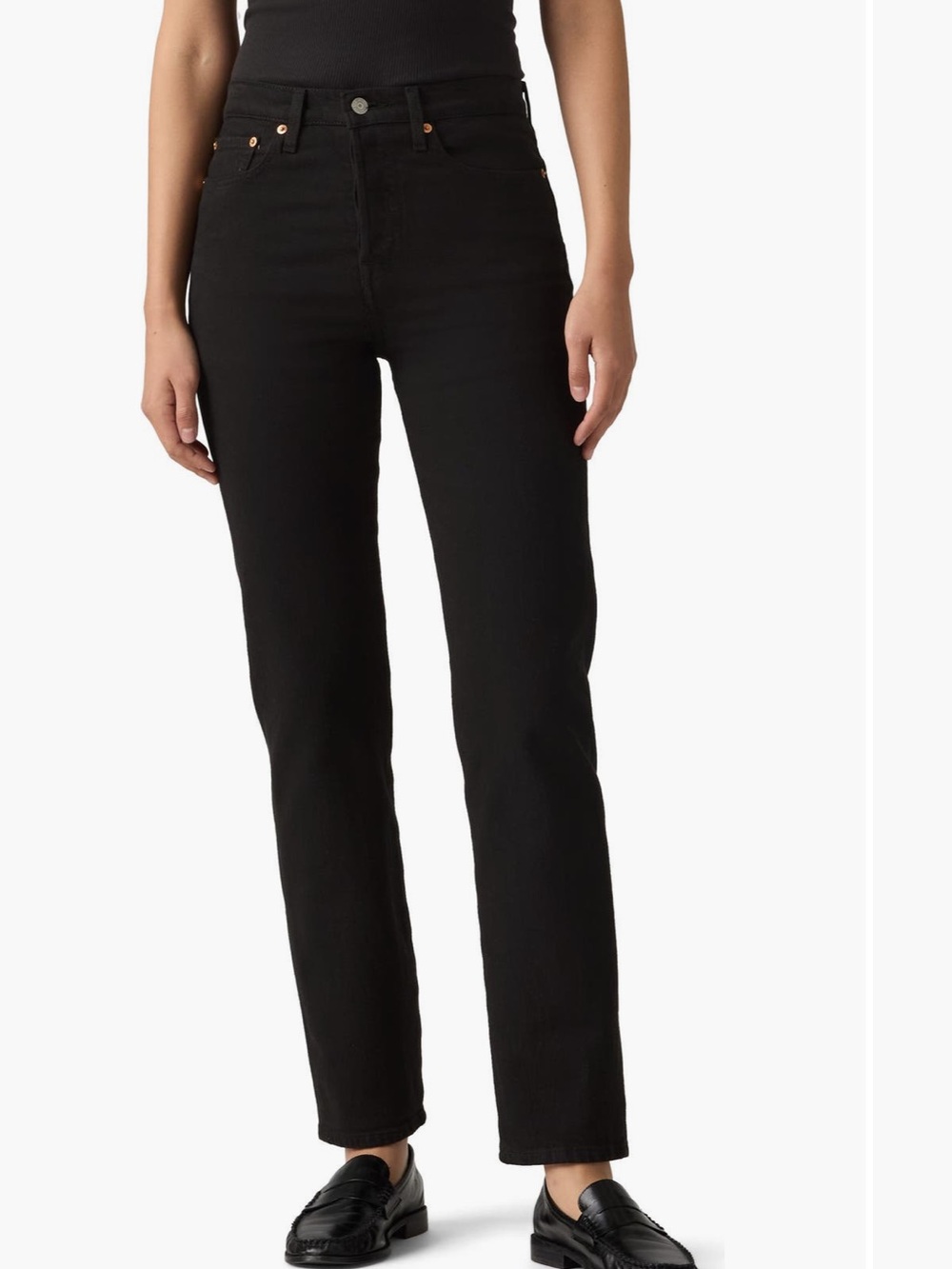 Levi’s wedgie high waist straight jeans 26 x 28 black - Picture 2 of 4